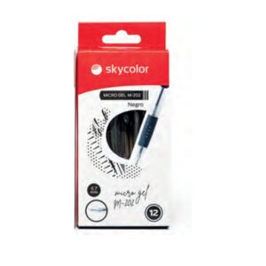 Bolígrafo retráctil Micro gel M-202 Negro x 12 unidades