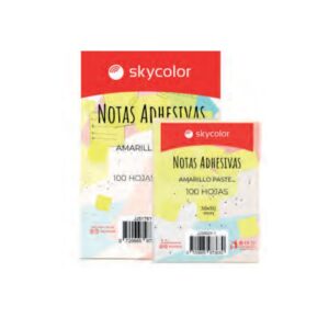 Nota adhesiva 51x76mm x 70gs x 100 hjs. Amarillo pastel