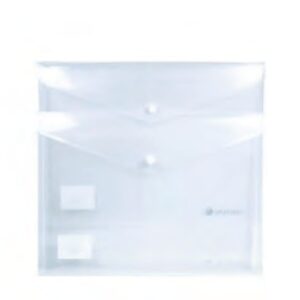 Carpeta A4 plástica tipo sobre con botón Transparente