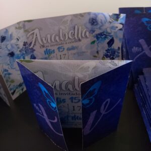 Tarjeta de invitación sobre (tríptico) x 50