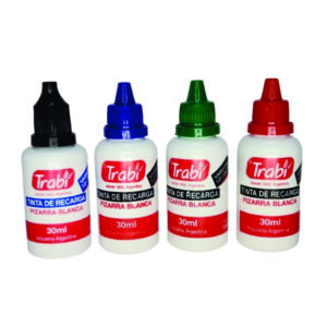 Tinta para recarga de marcadores de pizarra Trabi Negro/Azul/Verde/Rojo