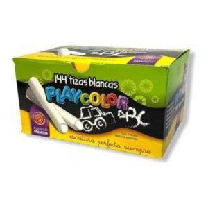 Caja por 144 tizas blancas Playcolor Premium