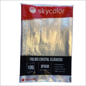 Folios oficio x 100 unidades 21,6x35,6 cm. Skycolor
