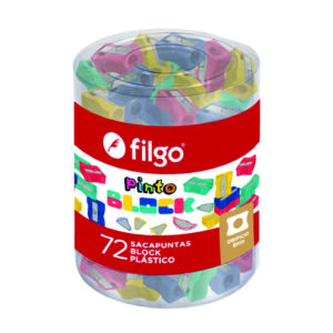 Pack x 72 unidades Sacapuntas plástico Pinto Block Filgo