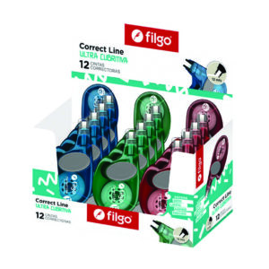 PROMO Pack x12 unidades Display de Cinta correctora 12 metros Filgo Correct Line 512
