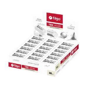 Pack display x 36 unidades Goma de borrar lápiz Tek 4020 Filgo